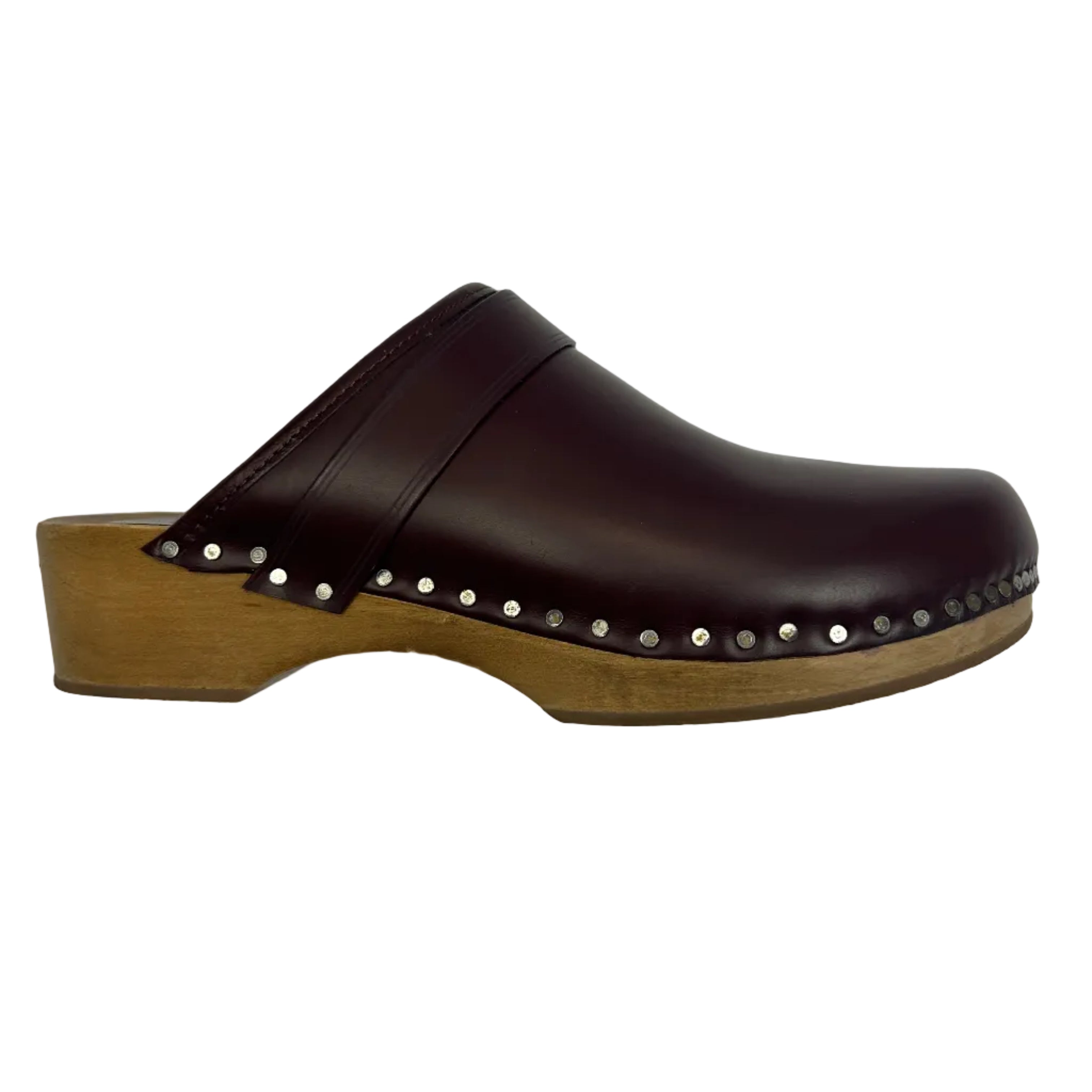 Isabel Marant Oxblood Leather Clogs 36