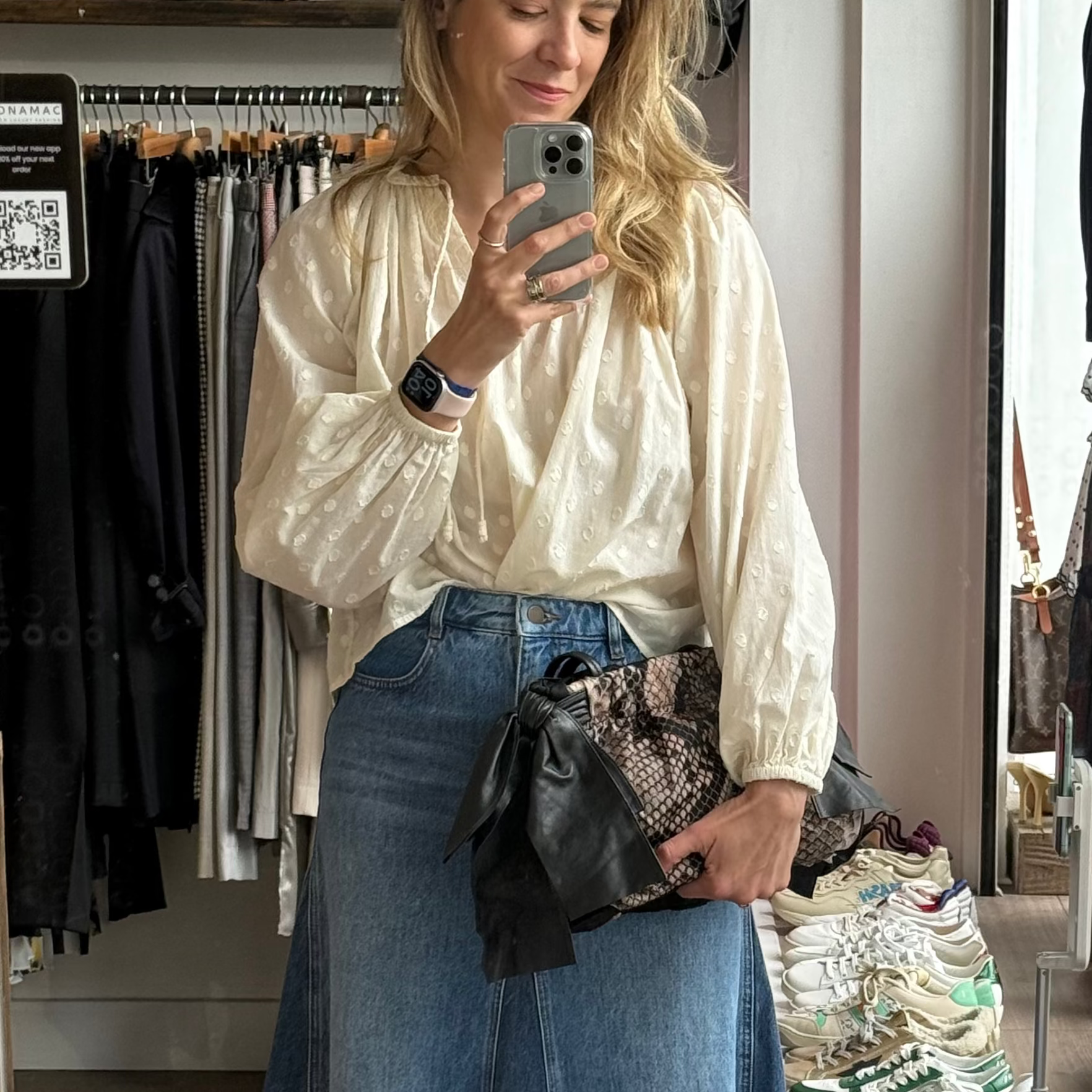 Ulla Johnson New Cream Embroidered Cotton Top S