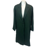 Diega Brand New Forest Green Linen Unlined Coat XS/S/M
