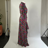 Rixo £343  Black & Fuchsia Floral Cherie Maxi Dress XS