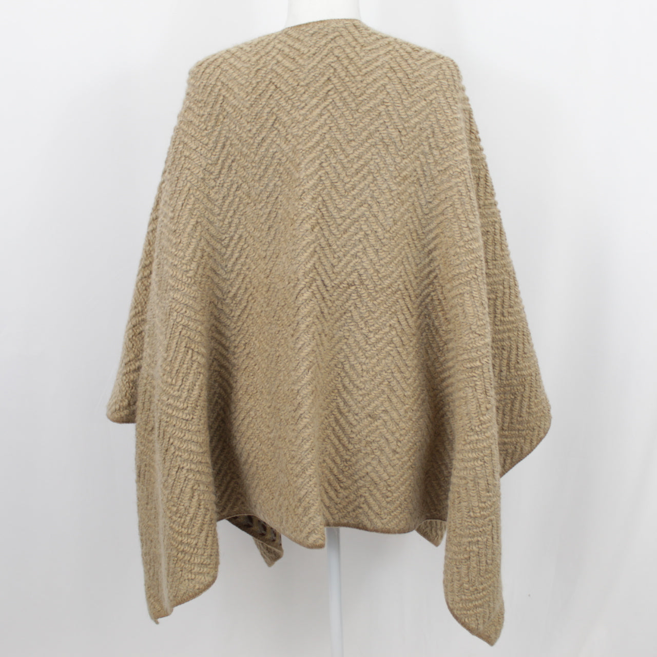 Missoni New Camel Chunky Wool & Zigzag Knit Serape O/S
