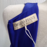 Emilio Pucci Brand New Cobalt, Lime & Chocolate Sequin Midi Dress XS
