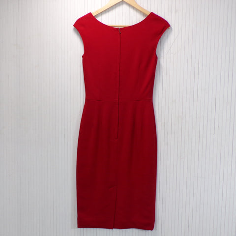 Dolce & Gabbana £1040 Scarlet Crepe Sleeveless Midi Dress XS