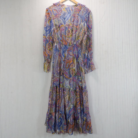 Mergim_Lavender Silk Paisley Print Maxi Dress_Sz2
