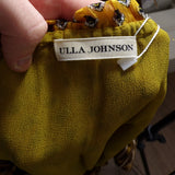 Ulla Johnson Brand New Gold & Mustard Print Silk Top XXS/XS