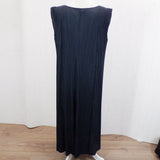 Pleats Please_£500 Midnight Plisse Sleeveless Maxi Dress_Sz5 XS/S/M/L/XL