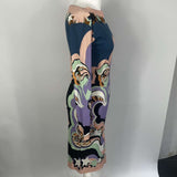 Emilio Pucci Lilac & Peach Print Silk Jersey Shift Dress XS