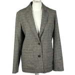 Leon & Harper Monochrome Check Wool Mix Blazer S