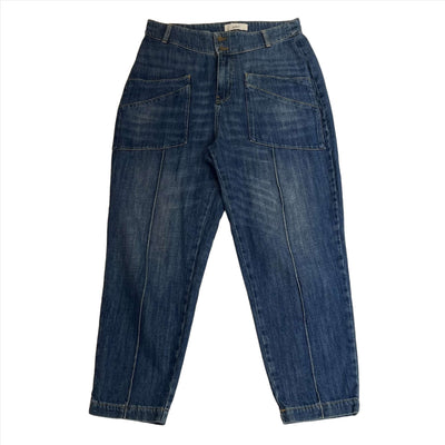 Ba&Sh Vintaged Blue High Waist Patch Pocket Jeans M