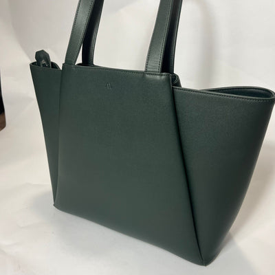 Kaai £585 Forest Green Midi Pyramid Bag