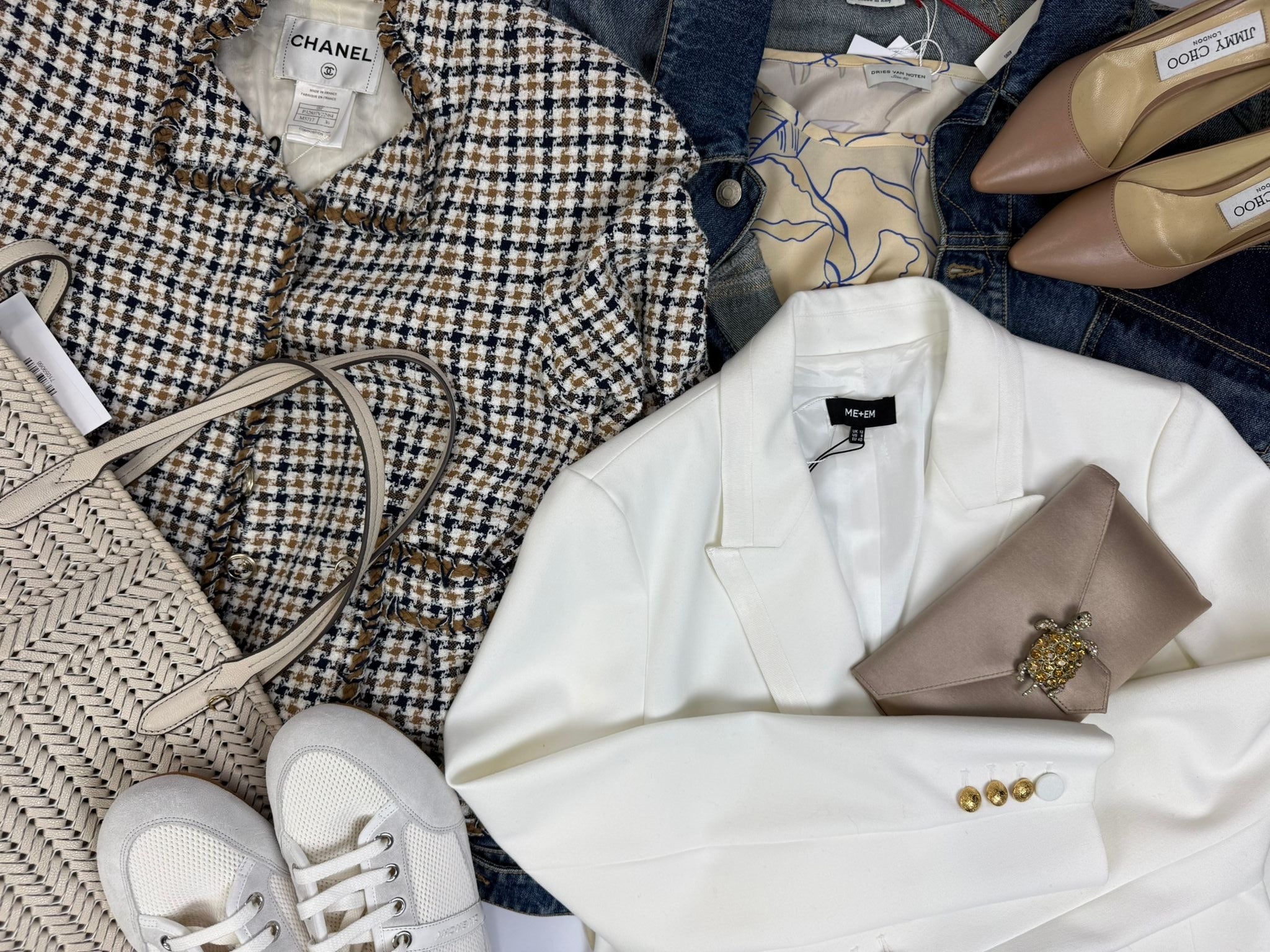 Ralph Lauren Black Jersey & Voile Ruffle Shirt L