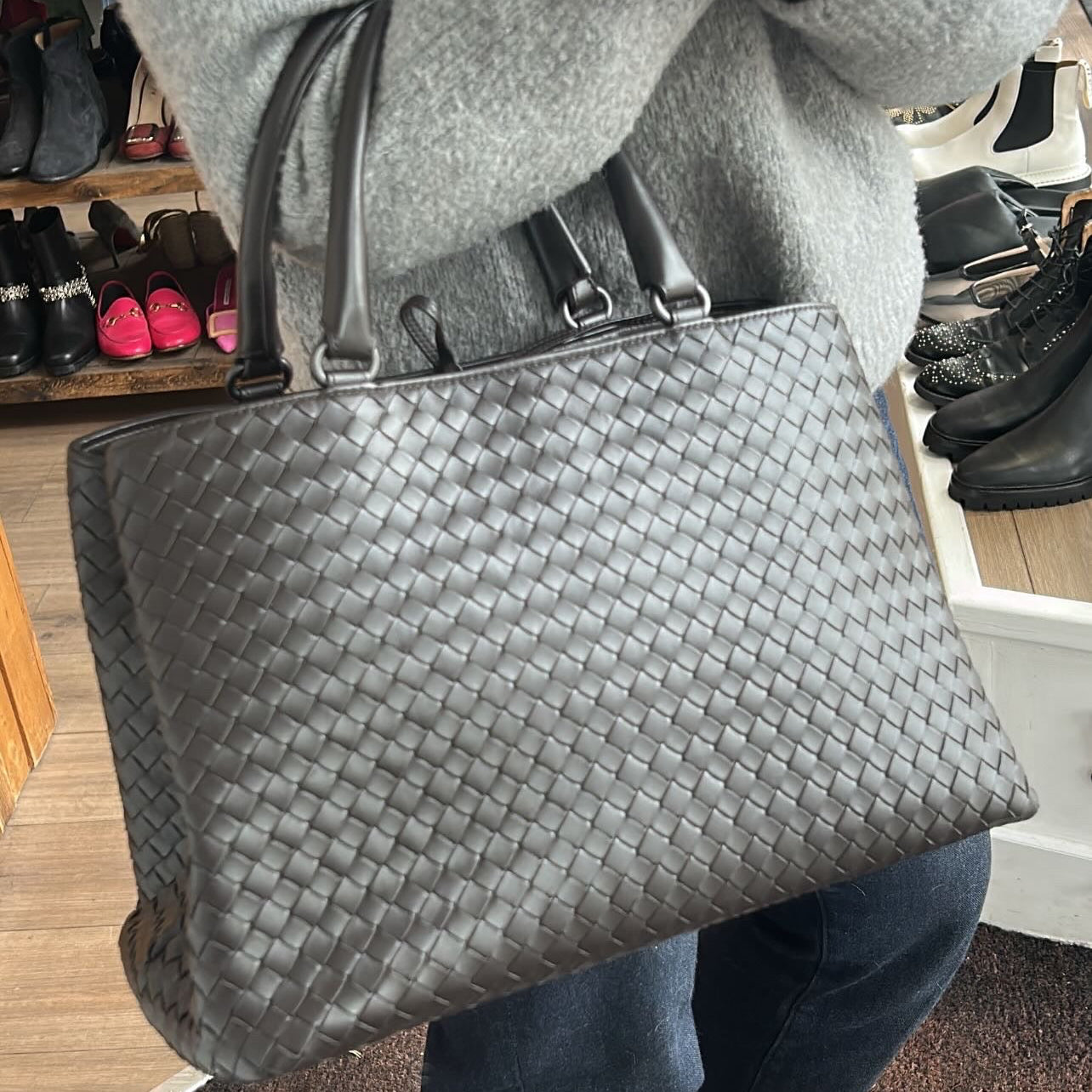 Bottega Veneta New Deep Brown Milano Tote Bag