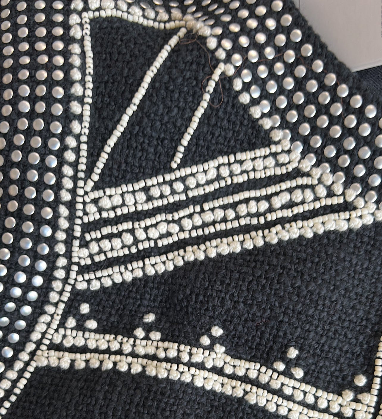 Sea New York New £600 Black Studded & Beaded Weave Jacket M
