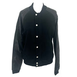 Band Of Outsiders Brand New Black Leather & Wool Varsity Jacket S