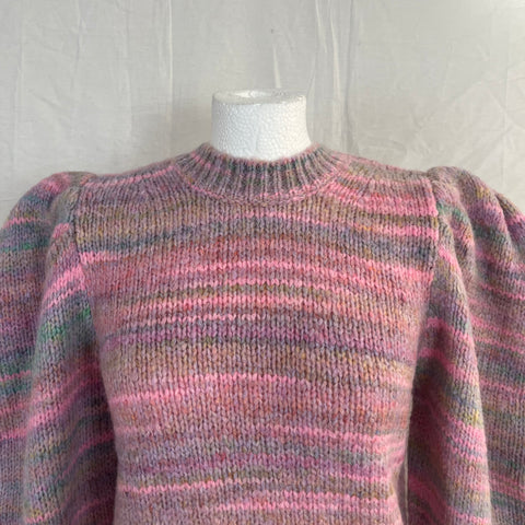 Loveshack Fancy £279 Shades of Pink Knitted Sweater S