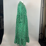 Kitri Brand New £265 Emerald Floral Print Cotton Maxi Dress L