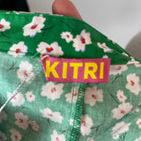 Kitri Brand New £265 Emerald Floral Print Cotton Maxi Dress L