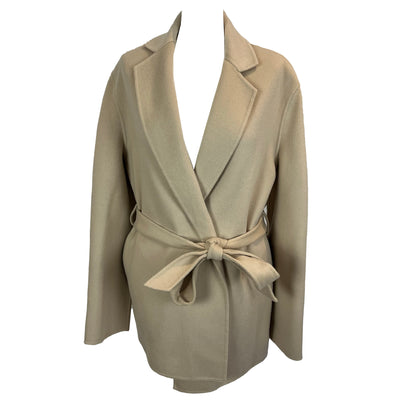 Joseph £855 Cream Double Faced Cashmere Mix Cenda Coat XXS/XS