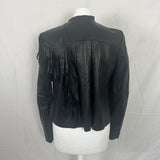 Isabel Marant Brand New Black Lambskin Fringed Scarf Jacket XS