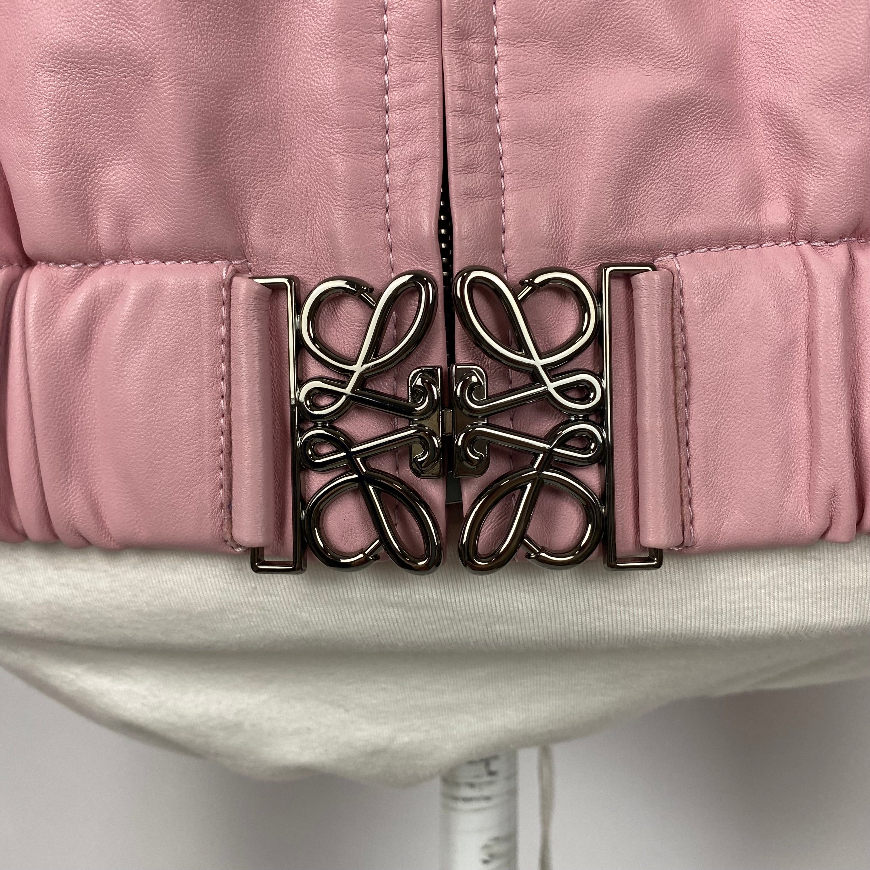 Loewe Brand New Pink & Salmon Lambskin Bomber Jacket XS/S/M