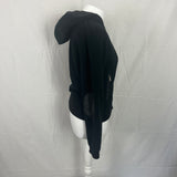 Prada Vintage Black Polyester Fleece Sports Hoodie XS/S/M