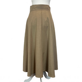 Weekend Max Mara Fawn Stretch Wool Flared Midi Skirt XXS