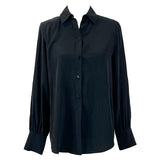 Joseph Brand New Black Bene Longline Silk Shirt XS/S