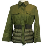 Moncler Brand New Olive Quilted & Cotton Beryl Jacket XS/S