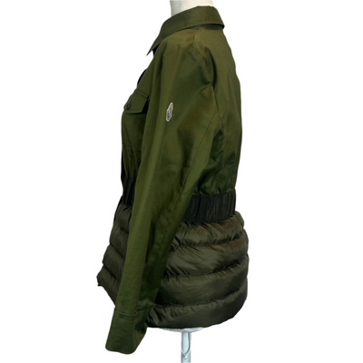 Moncler Brand New Olive Quilted & Cotton Beryl Jacket XS/S