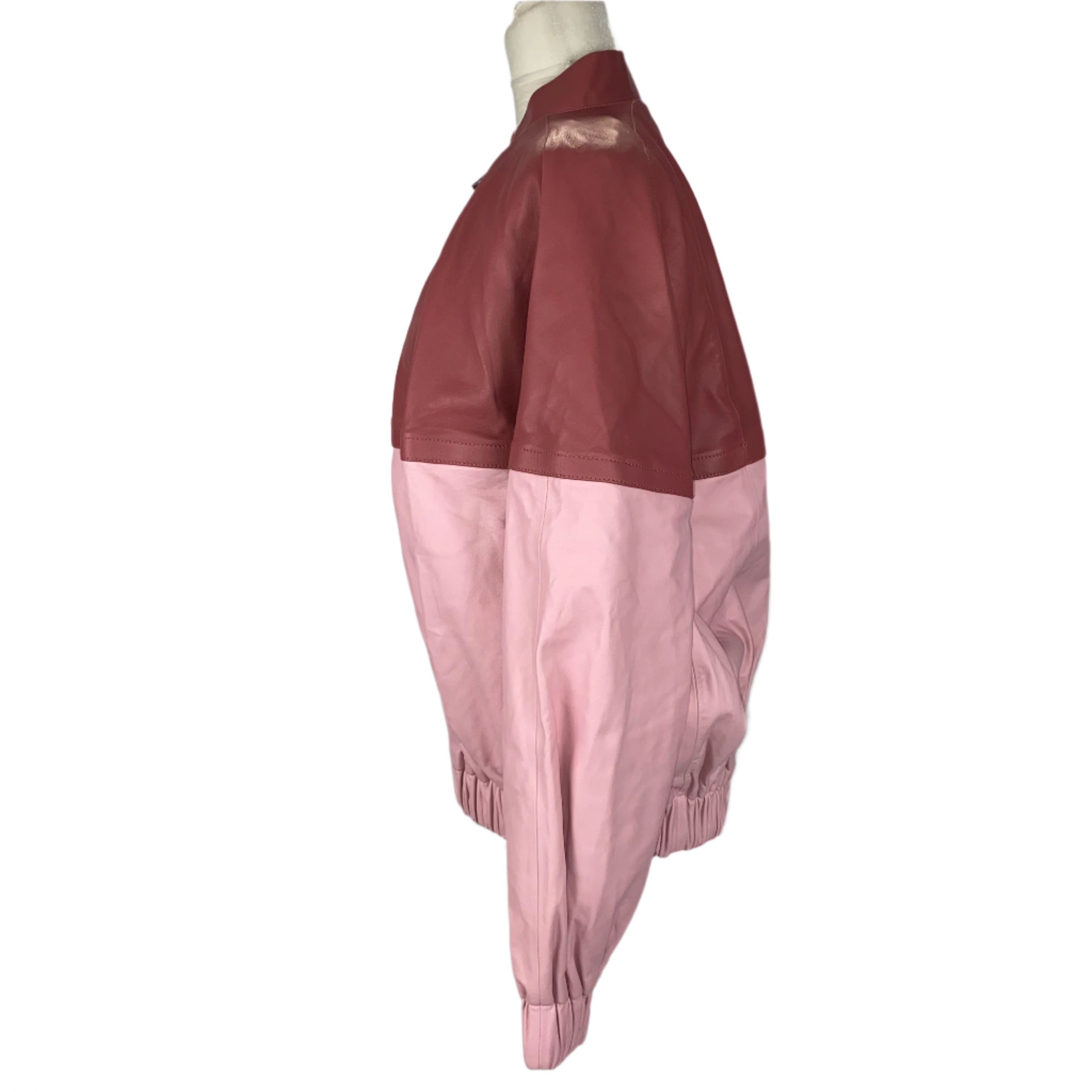 Loewe Brand New Pink & Salmon Lambskin Bomber Jacket XS/S/M