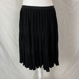 Givenchy Black Silky Knit Pleat Tiered Midi Skirt S/M