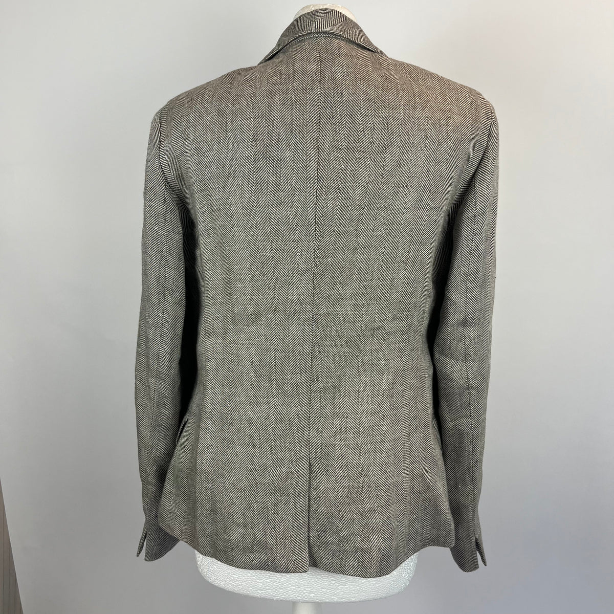 Loro Piana Moss Herringbone Linen Jacket S