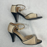 Chanel Quilted Oyster Silk Open Toe Sandals 40.5