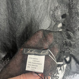 Faliero Sarti Graphite Embroidered Cashmere & Alpaca Scarf