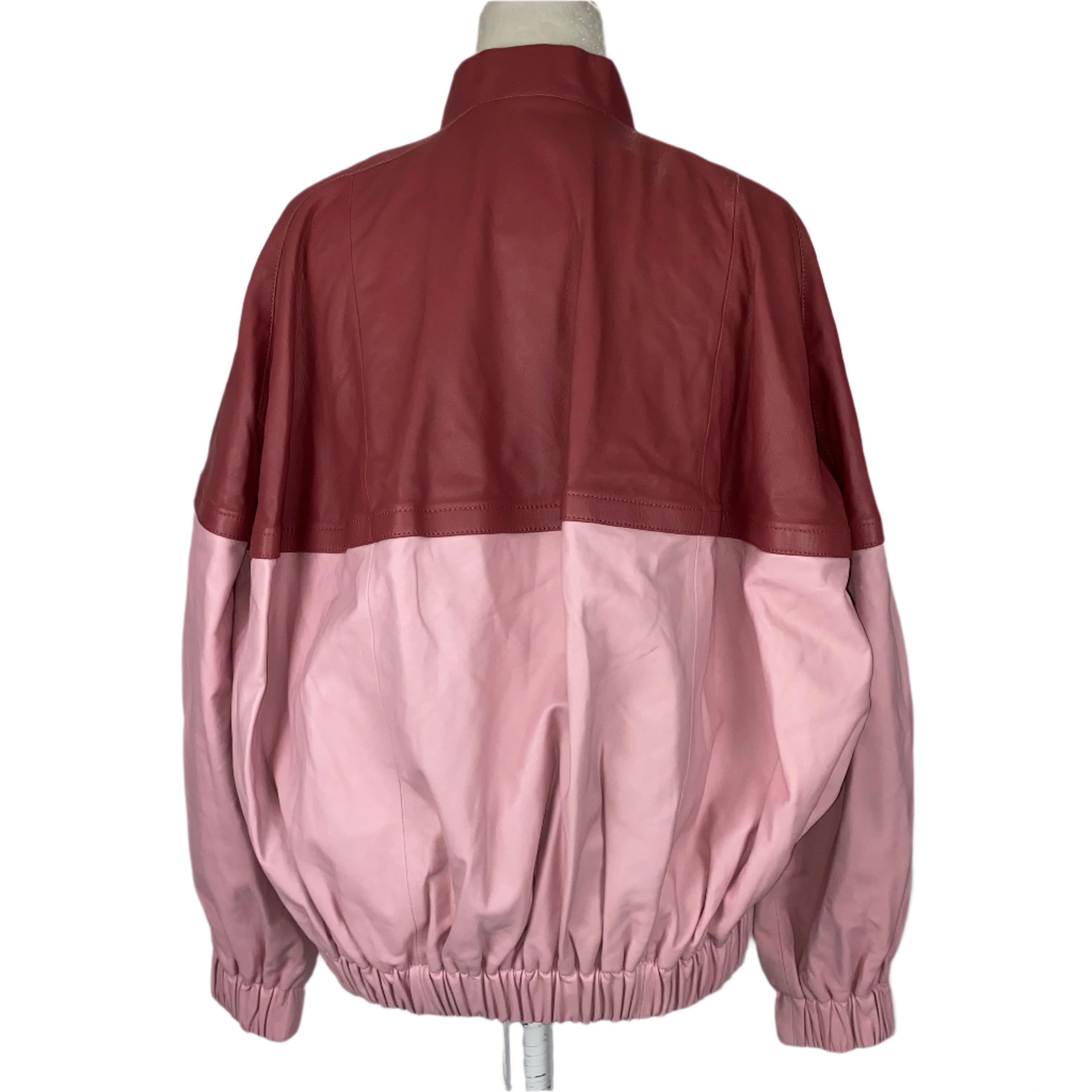 Loewe Brand New Pink & Salmon Lambskin Bomber Jacket XS/S/M