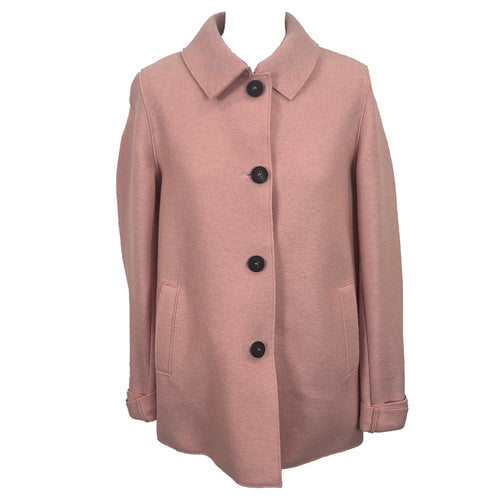 Harris Wharf Brand New £310 Pink Wool Short Coat L