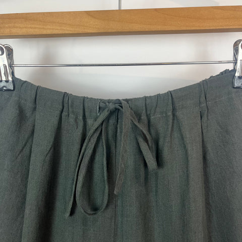 Apuntob £295 Grey Linen Pull-On Pants S