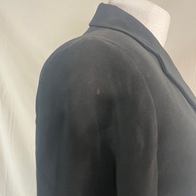 Prada Black Vintage Wool Crepe Zippered Jacket S