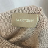 Zadig & Voltaire Cream Markus C Star Cashmere Sweater M/L