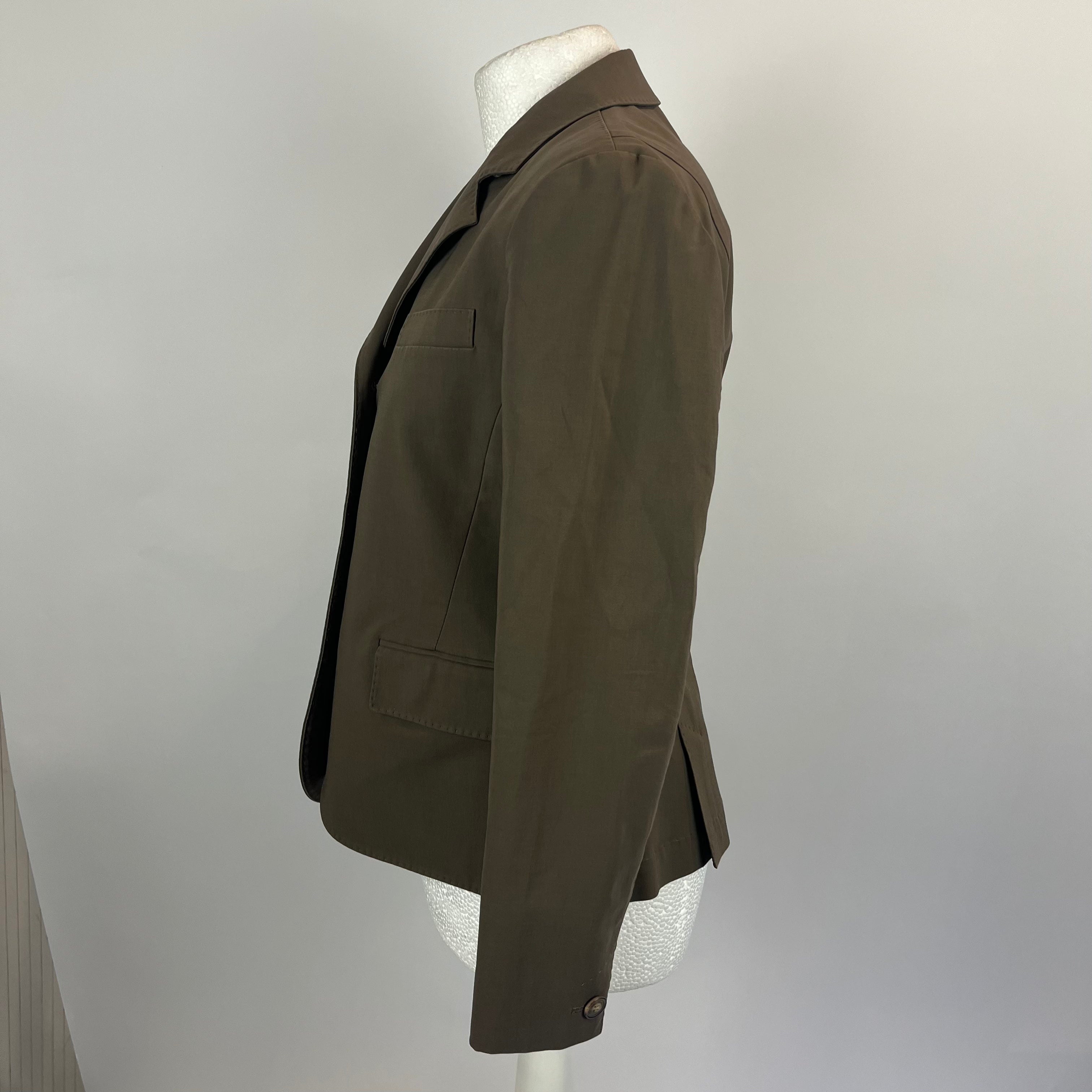 Loro Piana Olive Stretch Cotton Jacket S