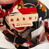 Marni Black Red and Mustard Tulip Print Shirt XS