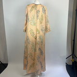 Forte Forte Peach & Green Fern Pint Silk Maxi Dress XS/S/M/L