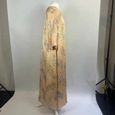 Forte Forte Peach & Green Fern Pint Silk Maxi Dress XS/S/M/L