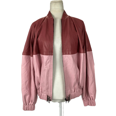 Loewe Brand New Pink & Salmon Lambskin Bomber Jacket XS/S/M