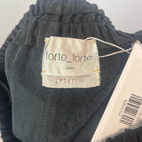 Forte Forte Black Textured Cupro Pull-On Pants XS