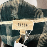 Diega Bottle Green Check Wool Mix Maxi Skirt M