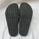 Dear Frances £390 Black Knotted Leather Tye Flatbed Slides 37