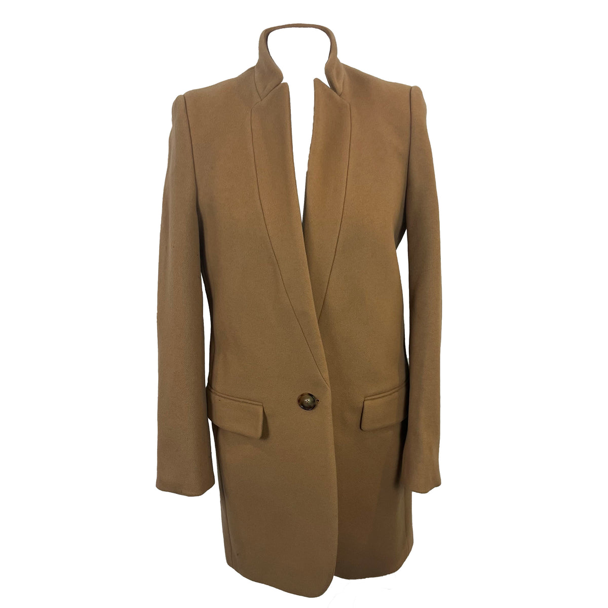 Stella McCartney Camel Classic Mannish 3/4 Coat XS
