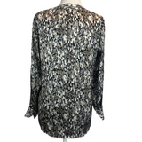 Dea Kudibal New £249 Ivory & Black Print Silk Tunic Shirt S