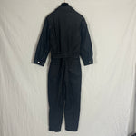 Donna Ida Brand New £325 Black Coated Cotton Jumpsuit S